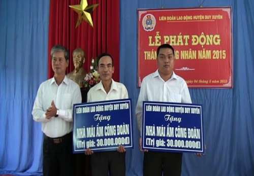 Liên đoàn Lao động huyện Duy Xuyên phát động tháng công nhân năm 2015